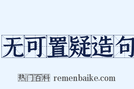 无可置疑造句是什么意思的图片